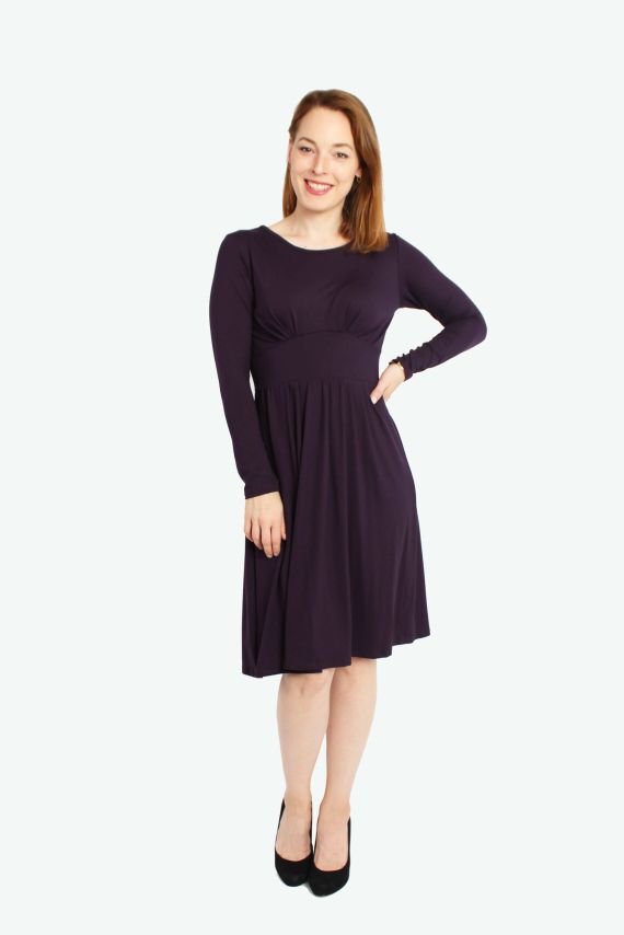 LA.LUKA Berlin   Jerseykleid Aubergine(2)