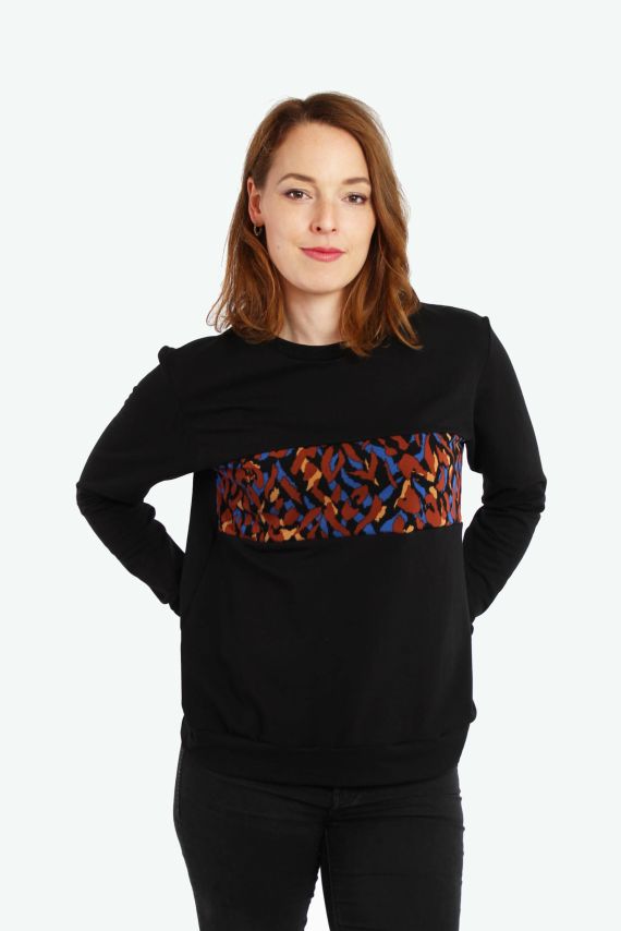 LA.LUKA Berlin   Pullover Schwarz Animal Print 2