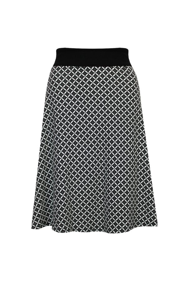 A-Linienrock schwarz weiß A-Linienrock schwarz weiß