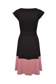Jerseykleid schwarz/rosé HT
