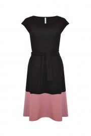 Jerseykleid schwarz/rosé VT