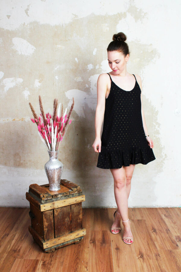 Hängerkleid schwarz gold Hängerkleid schwarz gold