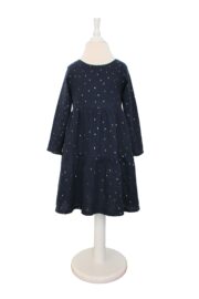 Musselinkleid dunkelblau/gold