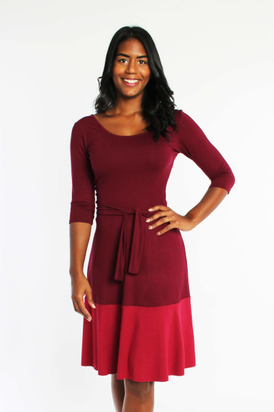 Jerseykleid bordeaux