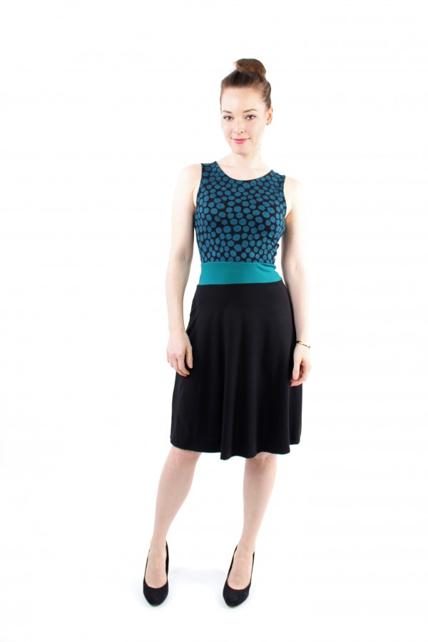 Kleid petrol dots Kleid petrol dots