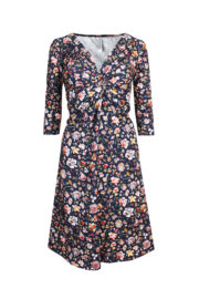 LA.LUKA Berlin – Kleid dunkelblau Herbstblumen