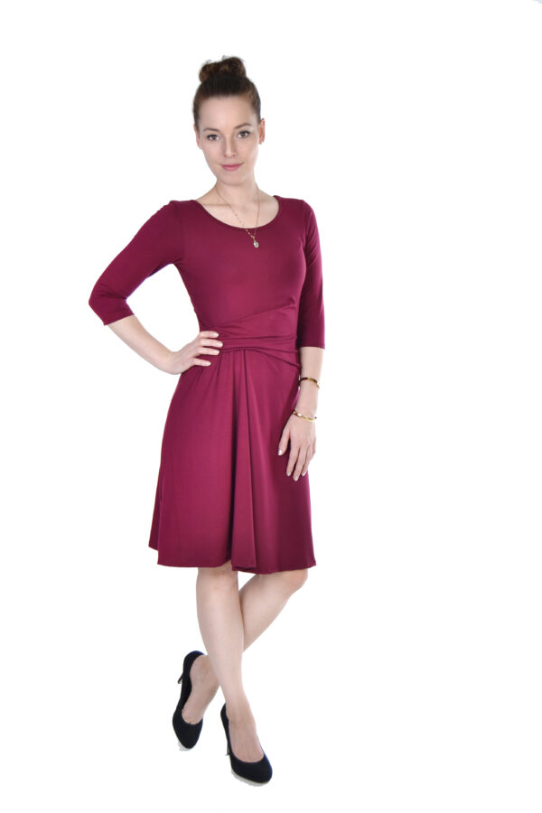 LA.LUKA Berlin – Jerseykleid bordeaux