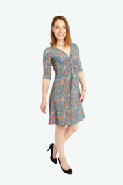 LA.LUKA Berlin – Jerseykleid jeansblau Paisley 2