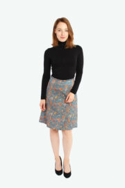 LA.LUKA Berlin – Jerseyrock jeansblau Paisley 2