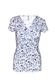 LA.LUKA Berlin – Knotentop weiß blau Blumen LA.LUKA Berlin – Knotentop weiß blau Blumen