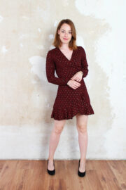 LA.LUKA Berlin – Mini Wickelkleid schwarz rot gold 4