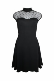 LA.LUKA Berlin – Minikleid Blumen Tüll schwarz