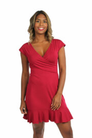 LA.LUKA Berlin – Minikleid mit Volant rot LA.LUKA Berlin – Minikleid mit Volant rot