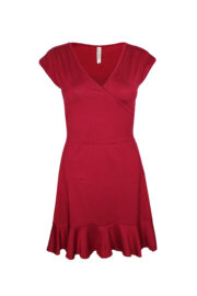 LA.LUKA Berlin – Minikleid mitt Volant rot LA.LUKA Berlin – Minikleid mitt Volant rot