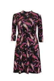 LA.LUKA Berlin – Minikleid schwarz lila Paisley