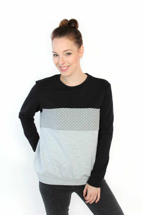 LA.LUKA Berlin – Pullover schwarz grau