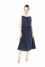 LA.LUKA Berlin – Sommer 2023 Midikleid dunkelblau gold Punkte LA.LUKA Berlin – Sommer 2023 Midikleid dunkelblau gold Punkte