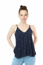 LA.LUKA Berlin – Sommer 2023 Trägertop dunkelblau gold Punkte LA.LUKA Berlin – Sommer 2023 Trägertop dunkelblau gold Punkte