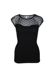 LA.LUKA Berlin – Top schwarz Blumen Tüll LA.LUKA Berlin – Top schwarz Blumen Tüll