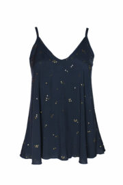 LA.LUKA Berlin – Trägertop dunkelblau gold Punkte1 LA.LUKA Berlin – Trägertop dunkelblau gold Punkte1