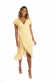 LA.LUKA Berlin – Wickelkleid gelb Blumen 2