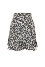 LA.LUKA Berlin – Wickelrock Blumen grau