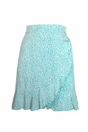 LA.LUKA Berlin – Wickelrock mint weiß Blümchen