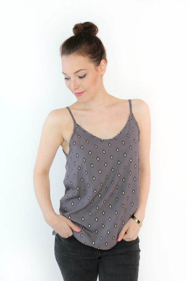 LA.LUKA Berlin – trägertop grau gold