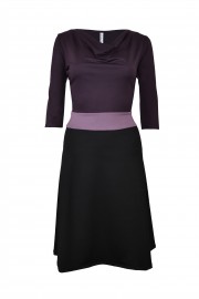 Jersekleid mit Wasserfallausschnitt