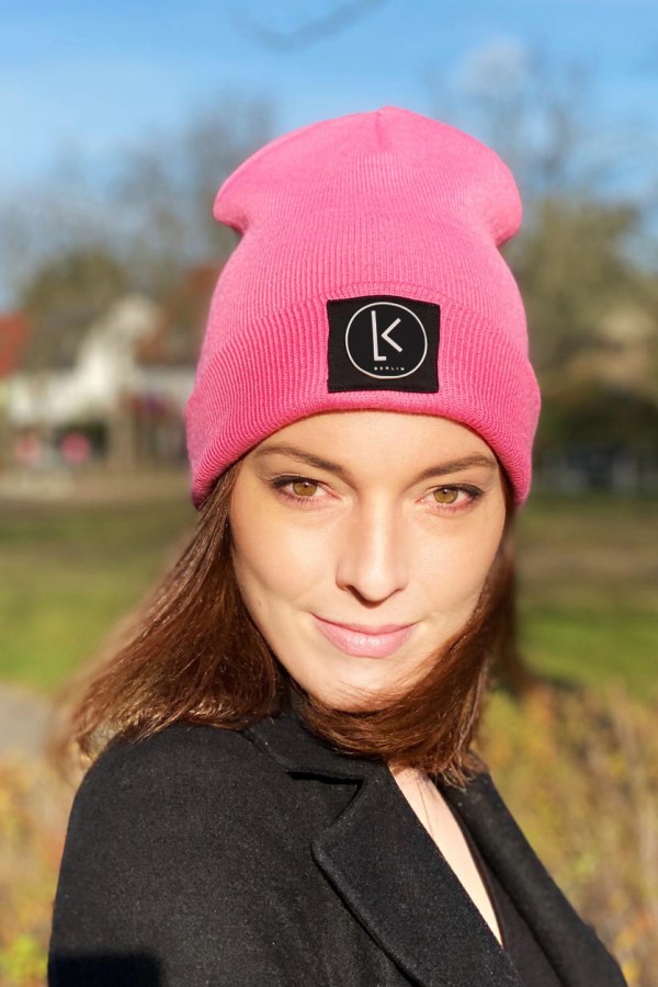 La.Luka Berlin Logo Beanie pink La.Luka Berlin Logo Beanie pink