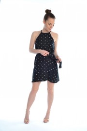 Pünktchenkleid schwarz/weiß